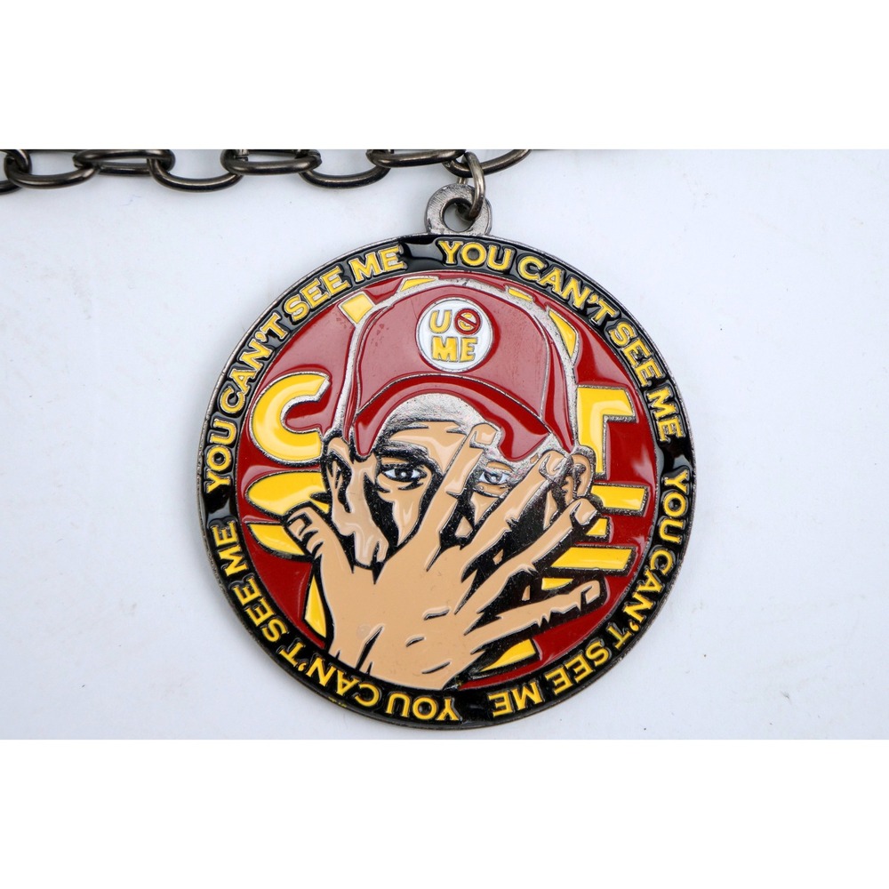 WWE John Cena Necklace You Can't See Me Hustle Loyalty Respect Pendant Excellent - Picture 2 of 4